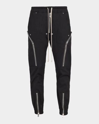 Rick Owens Men & apos;s Zipped-Trim Drawstring Joggers