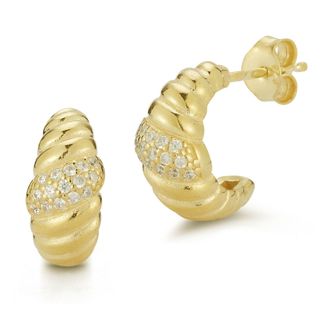 Glaze Jewelry Sterling Silver Dainty Croissant Hoops