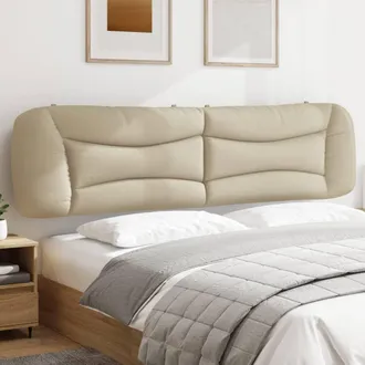 vidaXL Cabecero De Cama Acolchado Tela Crema 200 Cm Vidaxl