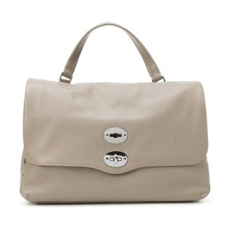 Zanellato Handbags, female, Beige, Size: ONE SIZE Calfskin Bag with Metal Stud Detail