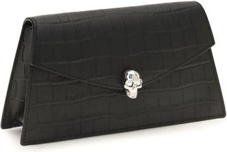 Alexander McQueen Womens Clutch Black Calf Leather Bos