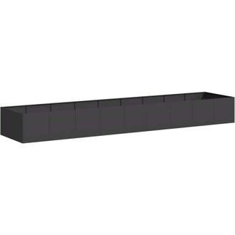 vidaXL Jardinera Acero Negro 360x80x40 Cm Vidaxl