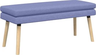 vidaXL Banco De Doble Capa Azul Jeans 110 X 40 X 47 Cm Tela Vidaxl