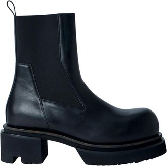 Rick Owens Beatle Bogun Boots - Heren - Chelseaboots - Zwart - 46 EU - Leer - Schoenen