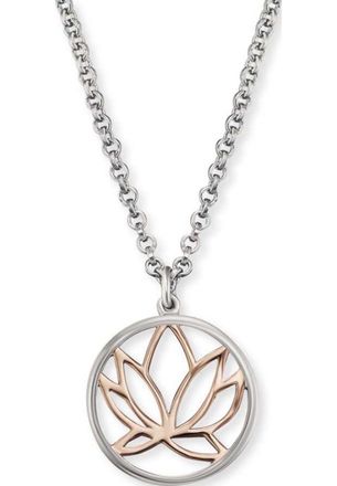 Engelsrufer Womens ERN-LILLOTUS-BICOR Ladies Lotus Necklace Silver Sterling - One Size