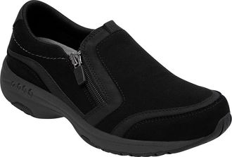 Easy Spirit Thallow Side Zip Casual Slip-On Sneaker - Wide Width Available in Black at Nordstrom Rack, Size 8.5