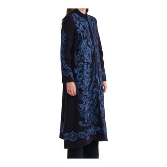 Maliparmi Cappotto Woolen Blossom - - Coats - Donna - Blu - XL