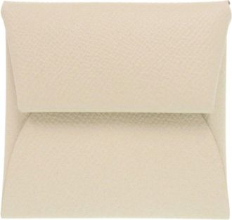 Herm&egrave;s White Epsom Leather Coin Purse/Coin Case (Pre-Owned)