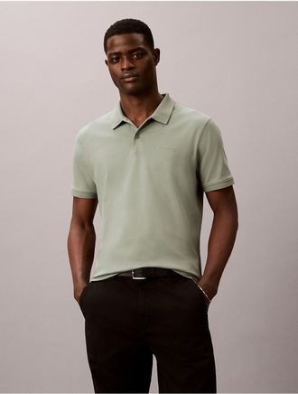 Calvin Klein Mens Liquid Touch Polo Shirt - Green - 2XL