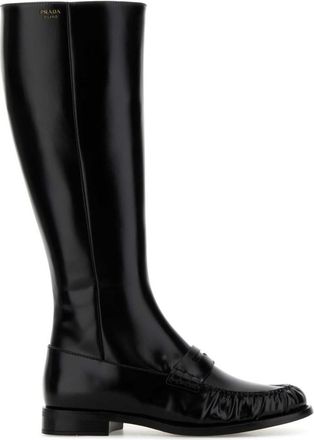 Prada Black Leather Boots
