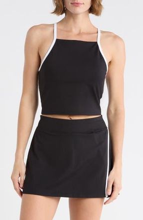 Zella Split Second Racerback Bra Tank in Black at Nordstrom Rack, Size X-Large