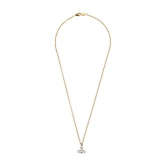 Vivienne Westwood Necklaces, female, Yellow, Size: ONE SIZE New Petite Orb Pendant Necklace