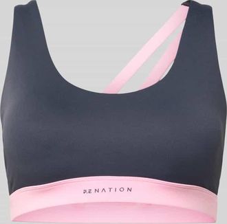 P.E Nation Sport-BH mit Logo-Print Modell ACTIVE in Anthrazit, Gr&ouml;&szlig;e XL
