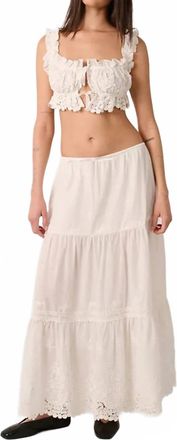 WeWoreWhat Double Tie Top In Beige