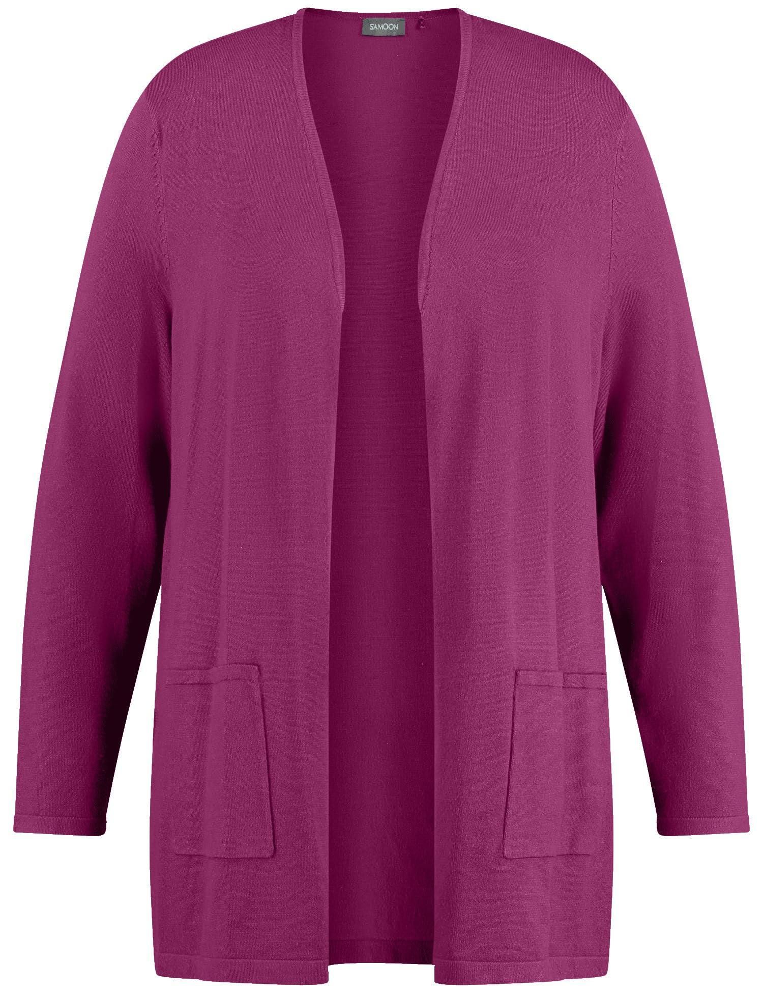 Cardigan Samoon Strickjacke GrÃ¼n Samoon Cardigan Violet/pink - Main Image