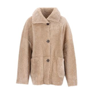 Arma Isabella Reversible Leather Coat - Dames - Jassen - Beige - S - Leer - Jassen