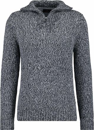 Ragman Troyer RAGMAN, Herren, Gr. 52, grau (asphalt, 018), 100% Baumwolle, hoch geschlossener Ausschnitt, Pullover Troyer