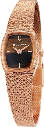 Bulova Goddess of Time Quartz Brown Dial Ladies Watch 97L185
