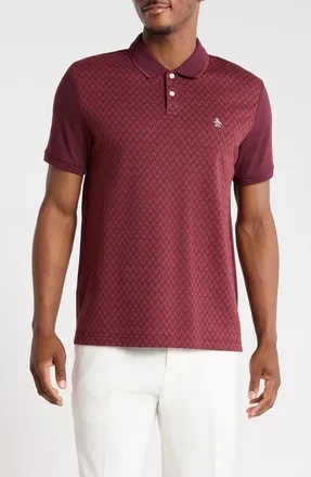 Original Penguin Wavy Jacquard Front Polo in Port Royale at Nordstrom Rack, Size Xx-Large