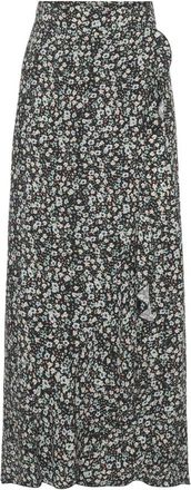 Americandreams Milly Wrap Skirt Long - Dames - Maxi Rokken - Zwart - L - Rokken