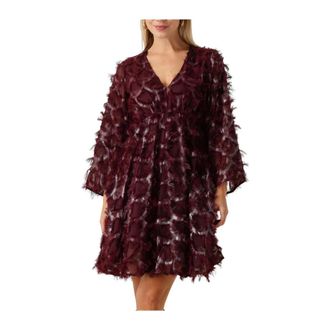 Y.A.S Y.a.s, Kleedjes, Dames, Bruin, L, Polyester, Yaspazilla 7/8 Jurk