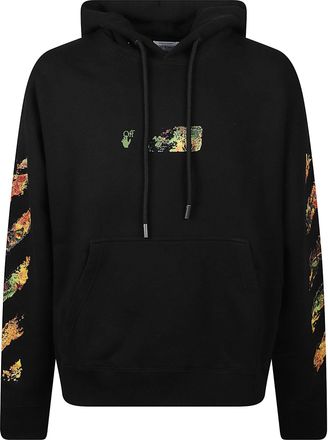 Off-white Black Spices Arrow Relaxed Cotton Hoodie