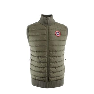 Canada Goose Vests, male, Green, Size: S HyBridge Knit Vest