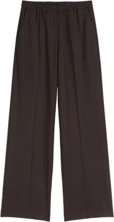 Marc O'Polo Relaxte broek - Dames - Wijde Broeken - Bruin - XL - Polyester - Broeken