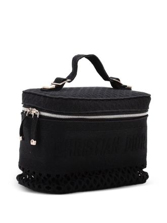 Dior DiorTravel Vanity Case Embroidered Canvas with Mesh pouch - women - Canvas - One Size - Black