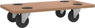 vidaXL Vidaxl - Soportes Con Ruedas 6 Uds Madera De Ingenier&iacute;a Rectangular