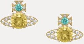 Vivienne Westwood Ismene Earrings Gold-light-turquiose-light-yellow-white-cz Gold-light-turquiose-light-yellow-white-cz Women