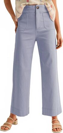 Merci Cropped Wide-Leg High Rise Pants In Corn Flower
