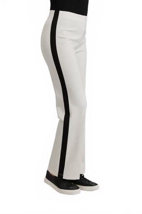Peace of Cloth Paramount Knit Reese Pant In Oyster With Black Stripes