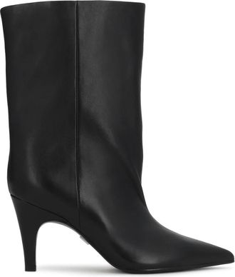 Kazar Instappers van leer - Dames - Laarzen met Hak - Zwart - 35 EU - Leer - Schoenen