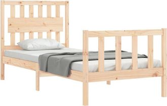 vidaXL Estructura De Cama Con Cabecero Madera Maciza Vidaxl