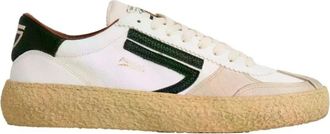 Puraai Vintage Vischio Sneakers - Heren - Sneakers - Wit - 46 EU - Leer - Schoenen