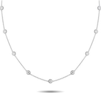 Luxury Bazaar 18K White Gold 3.30ct Diamond Necklace ANK-19624-1