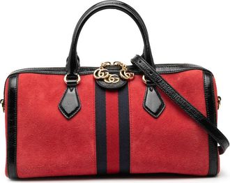 Gucci Pre-owned Gucci Medium Suede Web Ophidia Top Handle Bag Ladies 524532 493075