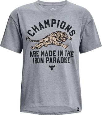 Under Armour (WMNS) Under Armour Project Rock Iron Heavyweight T-shirt Grey 1376918-035