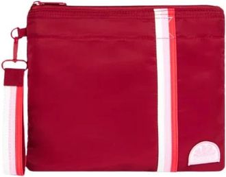 Sundek Tassen, Dames, Rood, ONE Size, Handtas met zijdelingse veters en regenboogdetails