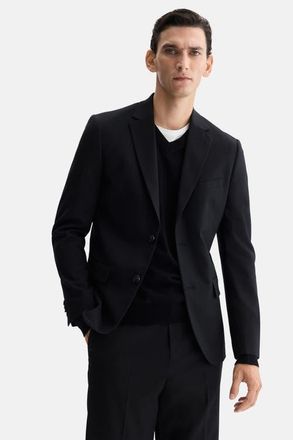 H&M Regular Fit Single-breasted Jacket in Black at Nordstrom, Size 36