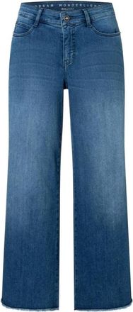 M.A.C Storm Blauw Authentiek Gewassen Denim Jeans - Dames - Loose Fit Jeans - Blauw - M - Denim - Jeans