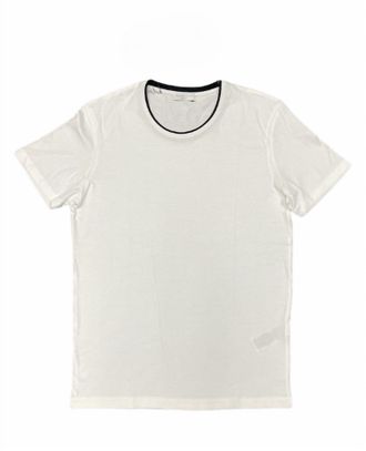 Selected Mens Short Sleeve O Neck Tee Top In Bright White