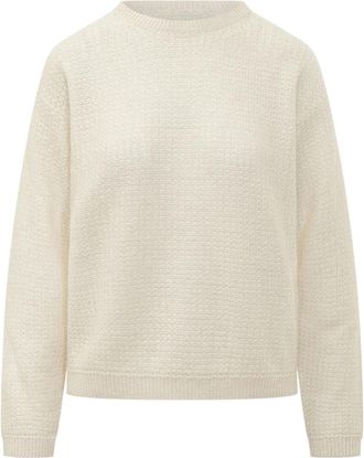 Fabiana Filippi Trui met ronde hals - Dames - Ronde hals truien - Beige - XS - Truien & Vesten