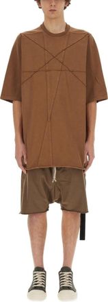 Rick Owens Brown Crew Neck T-Shirt