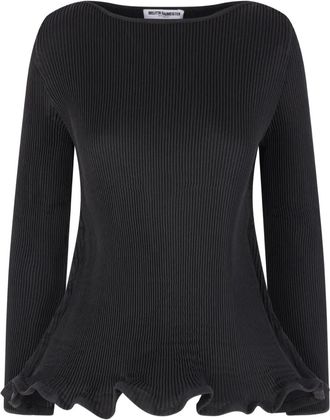 Melitta Baumeister Geplooid shirt - Zwart