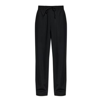 Ami Wide Trousers, male, Black, Size: XS Wool Wide-Leg Trousers