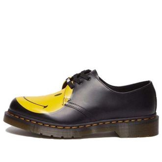 Dr. Martens (WMNS) Dr.Martens 1461 Smiley Smooth Leather Oxford Shoes Black Yellow 31390005