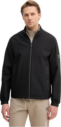 Emporio Armani Emporio Armani Ea7, Heren, Jassen, Zwart, Maat: XL Leer