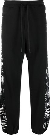 Versace Jeans Couture logo-print cotton track pant - men - Cotton/Cotton - S - Black